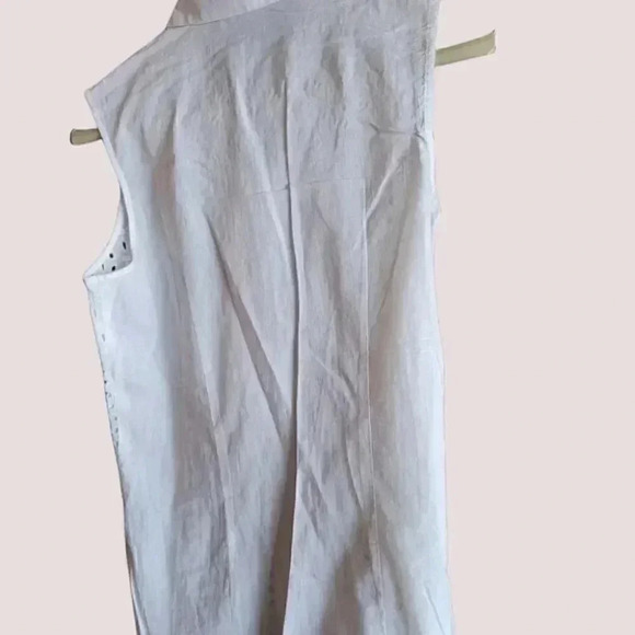 Suzy Shier Cotton Eyelet design Sleeveless Top  Small - Picture 3 of 7